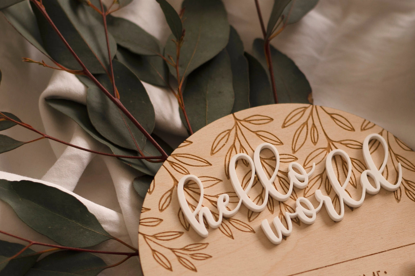 Geburtsanzeige 'Hello World'